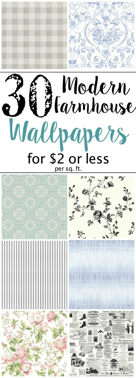 The Best Modern Farmhouse Wallpaper Designs on a Budget - Bless'er House