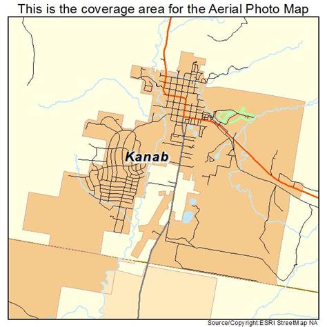 Aerial Photography Map of Kanab, UT Utah