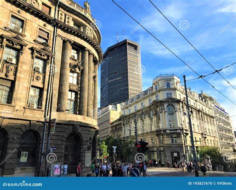 Belgrade City Centre Streets and Architecture, Serbia Editorial Image ...