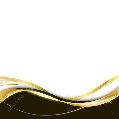 Abstract Wavy Vector Hd PNG Images, Wavy Abstract Curve Border Golden ...