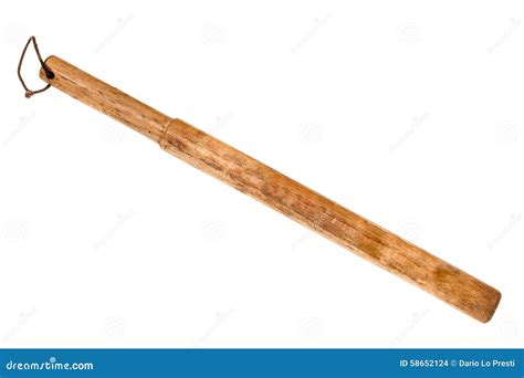 Wooden baton stock photo. Image of wood, truncheon, weapon - 58652124