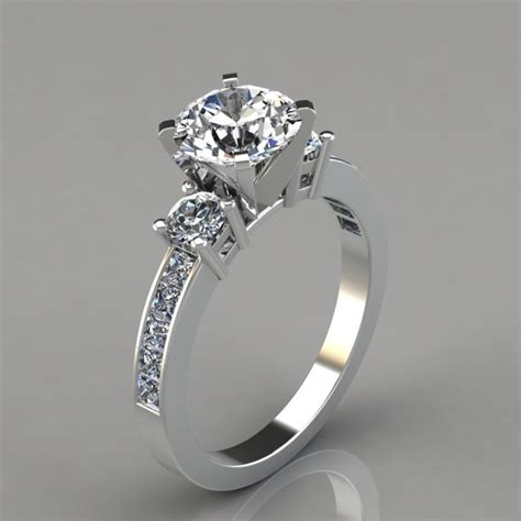 Three Stone Moissanite Engagement Rings | Forever Moissanite