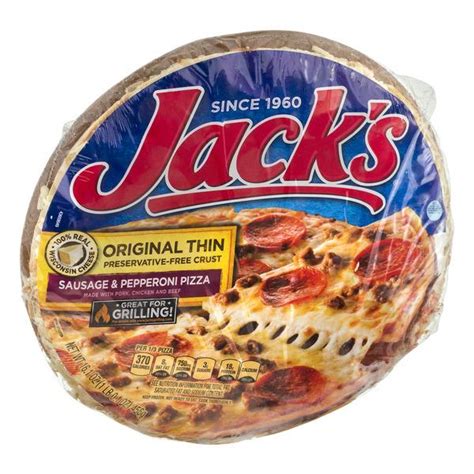 Jack's Original Thin Crust Sausage & Pepperoni Frozen Pizza | Hy-Vee ...