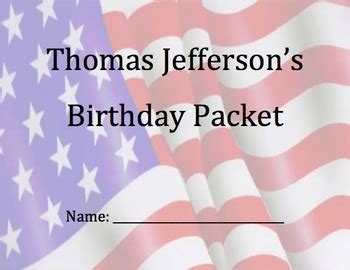 Thomas Jefferson's Birthday by Sped Teacher Tips | TPT