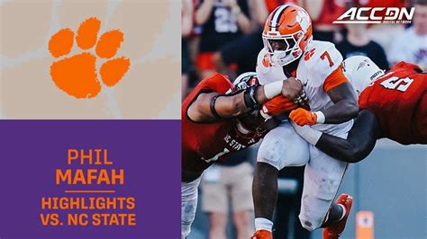 Clemson RB Phil Mafah Highlights vs. NC State - YouTube