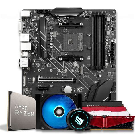 Pichau Kit upgrade, AMD Ryzen 7 5700X, X570, 16GB DDR4, Water Cooler ...