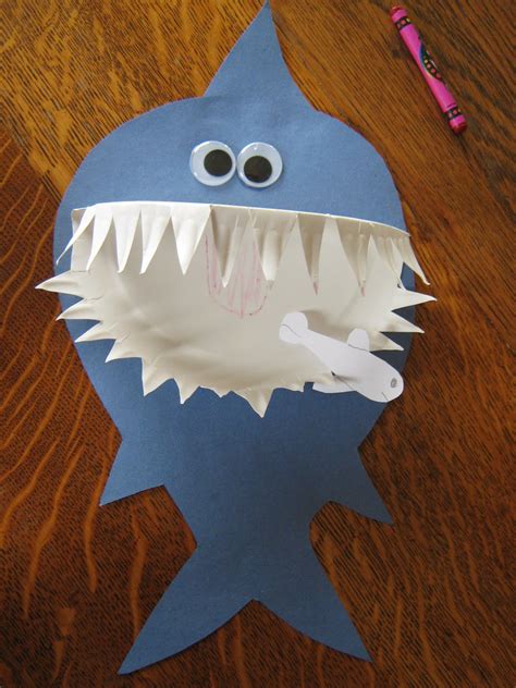 Shark Paper Plate Craft | Preschool Crafts for Kids