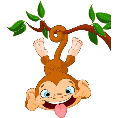 Sticker enfant Singe grimace réf 3531 ( Dimensions de 10 cm à 130cm de hauteur) - Stickers ...