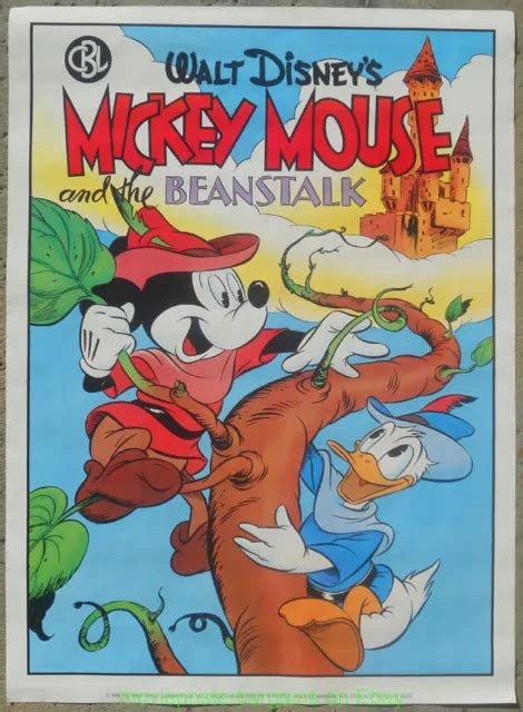 MICKEY MOUSE AND The Beanstalk COMMERCIAL POSTER 1986 N.Mint 22x34 ...