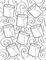 Toilet Paper Coloring Page sketch template