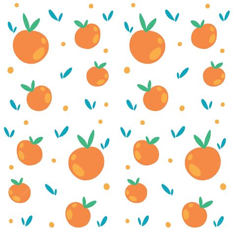 Premium Vector | Orange fruit vector seamless pattern background