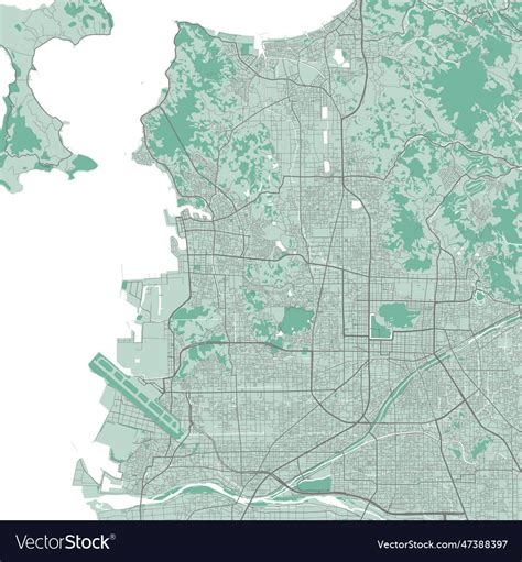 Map of matsuyama japan urban city road art Vector Image