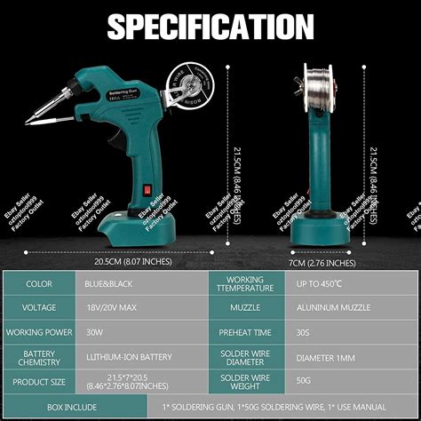 Cordless Soldering Iron Kit for Dewalt Makita Milwaukee 18V Battery +50g Solder | eBay