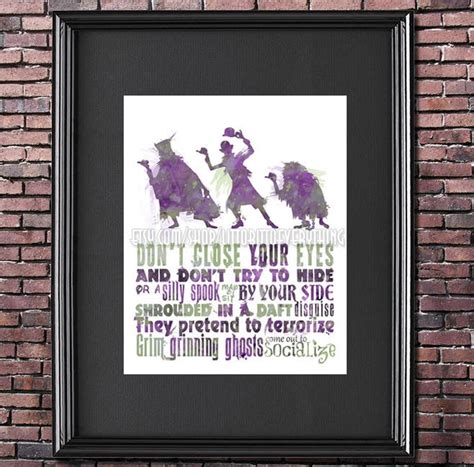 Haunted Mansion Hitchhiking Ghosts 8x10 Printable Poster - Etsy