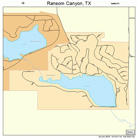 Ransom Canyon Texas Street Map 4860672