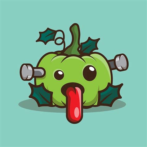 Premium Vector | Cute pumpkin zombie character