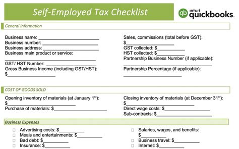 Self Employed Canada Tax Form - Employment Form