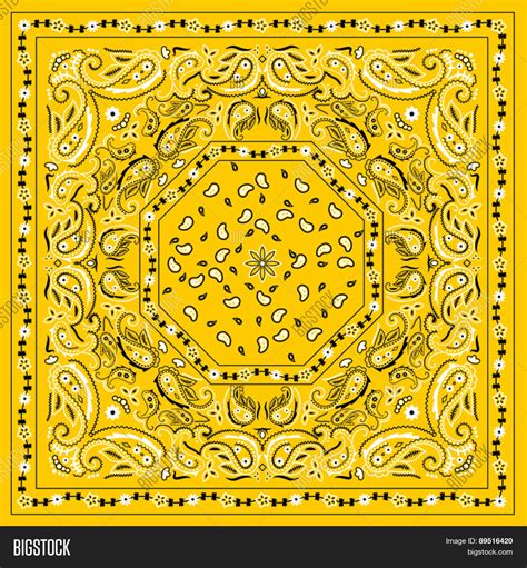 Yellow Bandana Print Vector & Photo (Free Trial) | Bigstock