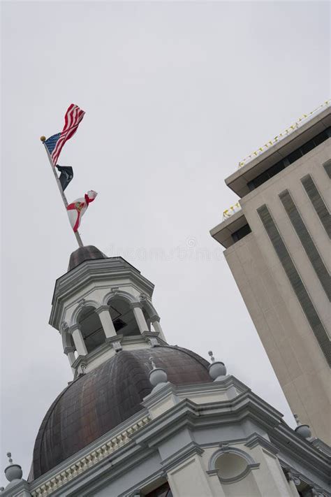 Photo of the Florida State Capitol Building Stock Image - Image of flag ...