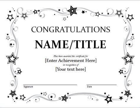 9+ Congratulation Certificate Templates | Free Printable Word & PDF