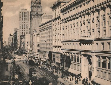 Market Street San Francisco, CA Large Format Postcard