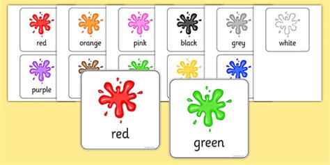 FREE! - Printable Colours Flashcards (PDF) - Primary Resources