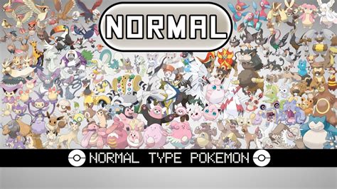 All Normal Type Pokémon - YouTube