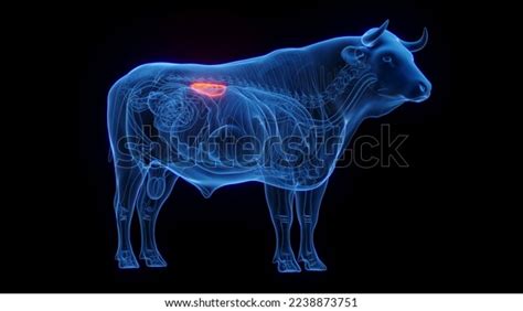 3d Rendered Medical Illustration Cow Anatomy Stock Illustration ...