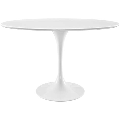 Modway Lippa White 48" Oval Wood Top Dining Table | Value City Furniture | Dining Tables