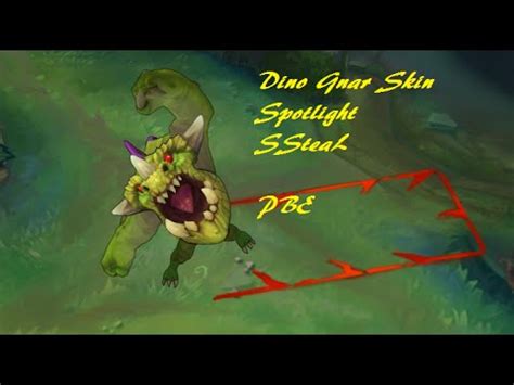 League Of Legends Skin Spotlight - Dino Gnar PBE - YouTube