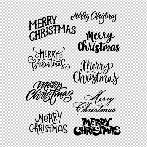 Merry Christmas Words Writing Fonts Bundle Collection SVG - Etsy Canada