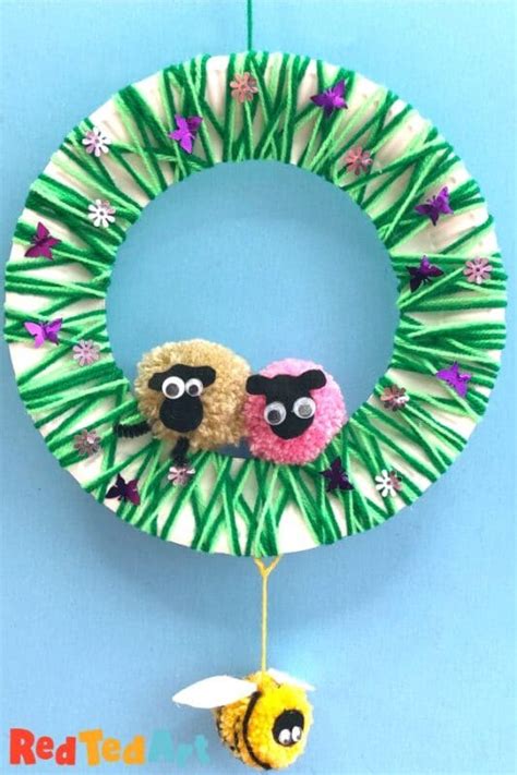 Easy Pom Pom Bee How To - Red Ted Art - Kids Crafts