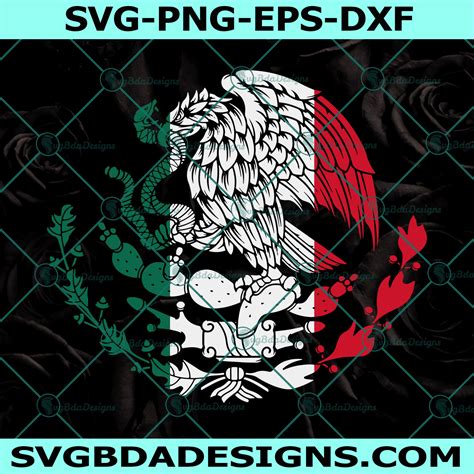 Mexico Eagle Flag SVG, Mexico Coat of Arms svg, Mexico Flag Svg - SvgBdaDesigns