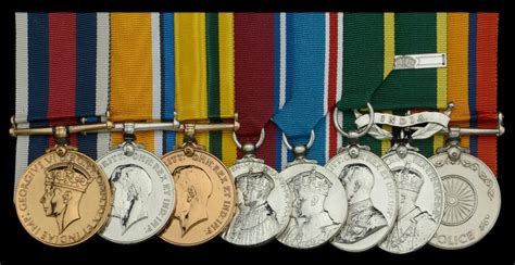 At Auction: An Indian Police Medal for Distinguished Conduct group of eight awarded to Sergeant ...