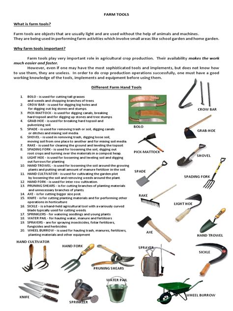 Farm Tools | Agronomy | Environmental Design