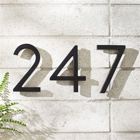 Aurele 6" Matte Black House Numbers | CB2 | Matte black house, Black house, Modern house number