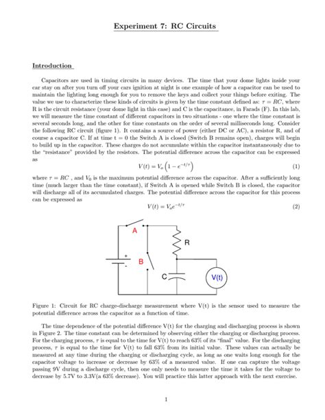 Experiment 7: RC Circuits