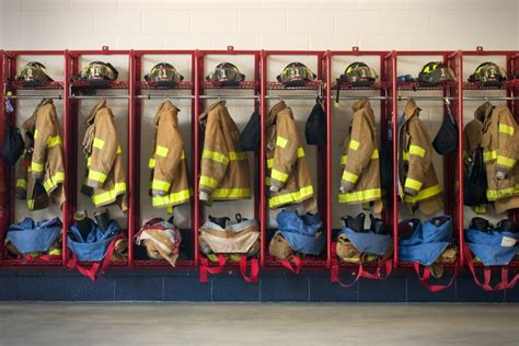 Fire Station Gear Lockers - PPE Storage - Portable Carts - Groves, Inc./Ready Rack Product of ...