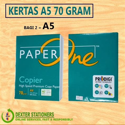 Jual KERTAS HVS A5 70GRAM | KERTAS A5 70GR PUTIH DAN WARNA PAPERONE ...