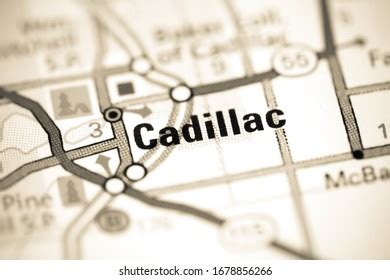 Cadillac Michigan Usa On Map Stock Photo 1678856266 | Shutterstock