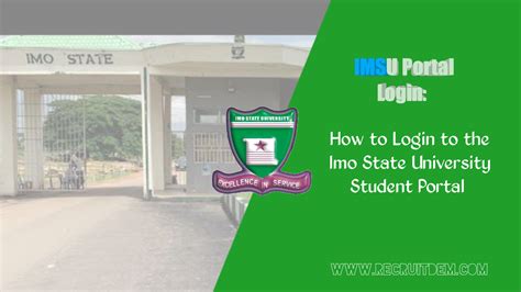 How To Login IMSU Student Portal 2024 | Imsu.edu.ng/student-portal - RecruitDem