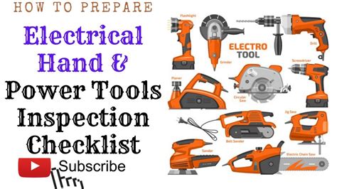 How to Prepare Electrical Hand & Power Tools Inspection Checklist - YouTube