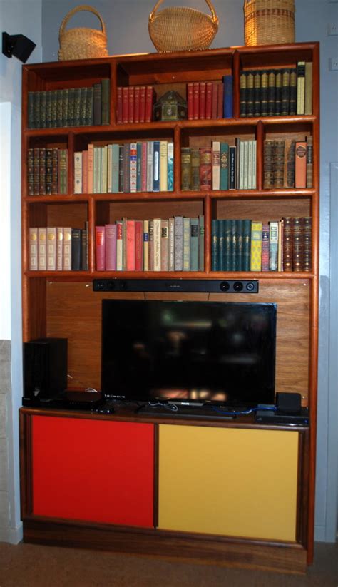 Mid-Century Modern Bookcase is handmade in African Mahogany,Walnut,