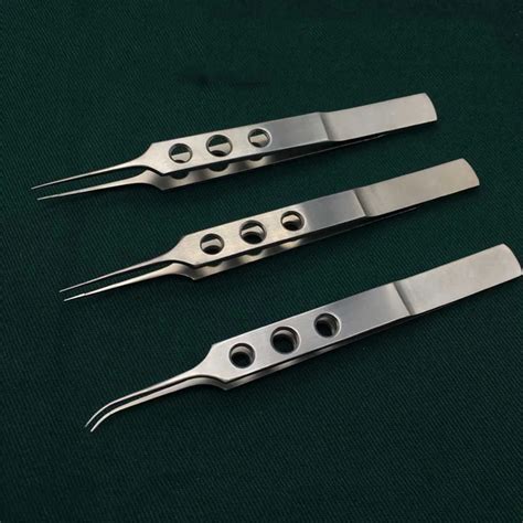 Microscopic instruments Eyelid tools Stainless steel 110 mm 3 Type Beauty tweezers microsurgery ...