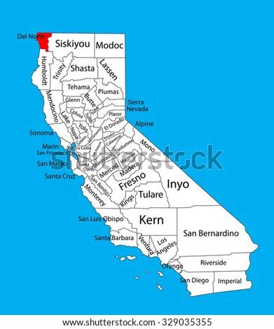 Del Norte County Map Stock Vectors & Vector Clip Art | Shutterstock