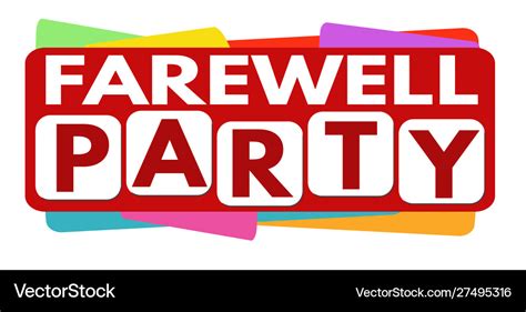 Farewell party banner design Royalty Free Vector Image