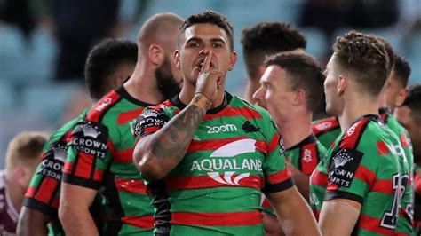 NRL 2020: Latrell Mitchell, South Sydney Rabbitohs, Wayne Bennett, celebration, Josh Addo-Carr ...