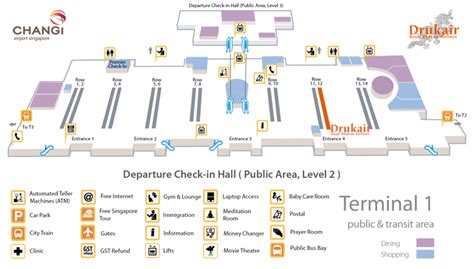 Changi Airport Terminal 1 Arrival Hall Map - China Map Tourist Destinations