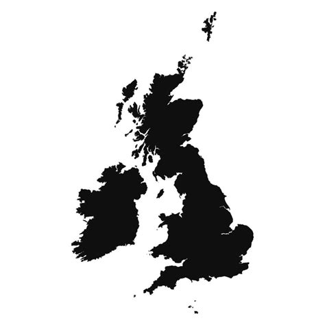 Abstract Silhouette United Kingdom Simple Map 25840702 Vector Art at ...