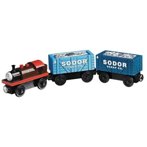 Amazon.com: Thomas the Tank Engine & Friends Wooden Railway - Bertram with Scrap Cars